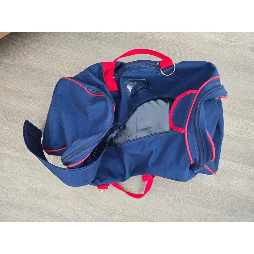 Vintage Nike Navy Red Duffle Bag Sports Gym Travel Gear Duffel‎ Carry-On